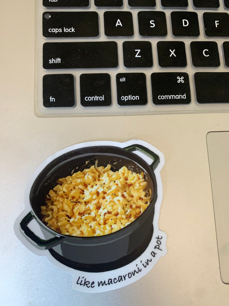 Grab A Bucket and A Mop/like Macaroni in A Pot Sticker Set Etsy