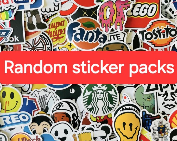 Random Sticker Pack, Mystery Sticker Box, Surprise Decals, Laptop ...