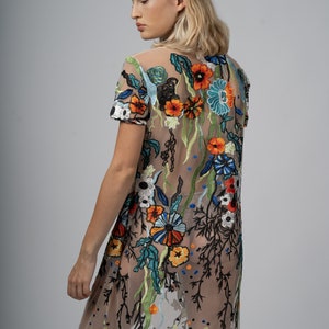 embroidery dress, dress, dresses, occasion dress designer dress, handmade dress, image 3