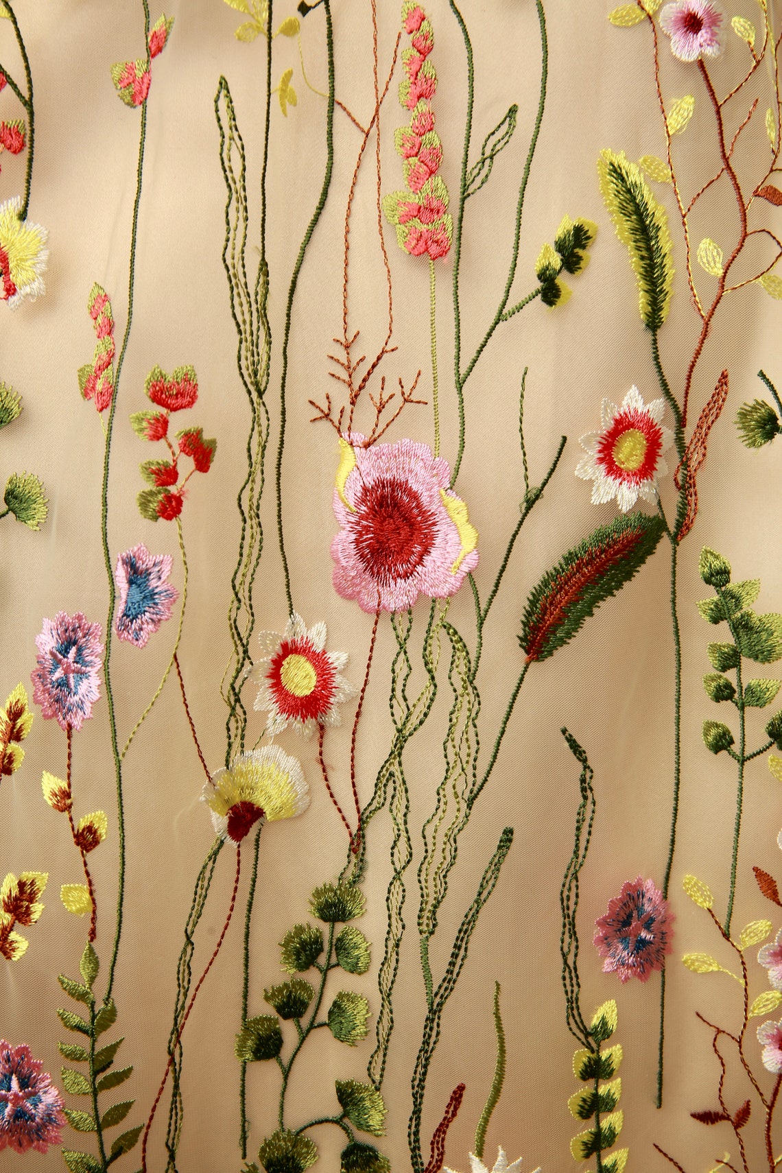 FLORAL EMBROIDERD FULL SLEEVED DRESS
