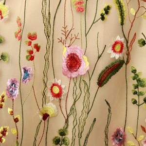 Long Sleeve Embroidered, floral Dress image 4