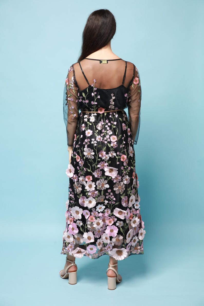 Occasion Dress, Luxury Embroidered Dress, Etsy UK