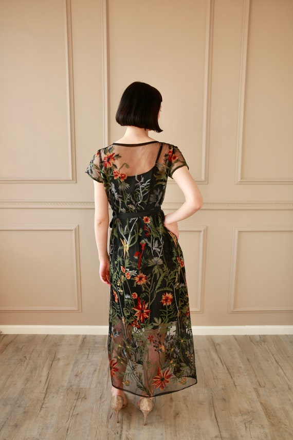 Wildflowers embroidered cheap maxi dress