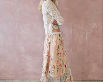 embroidered skirt