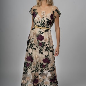 Embroidered Dress, Occasion Dress, Elegant Dress.