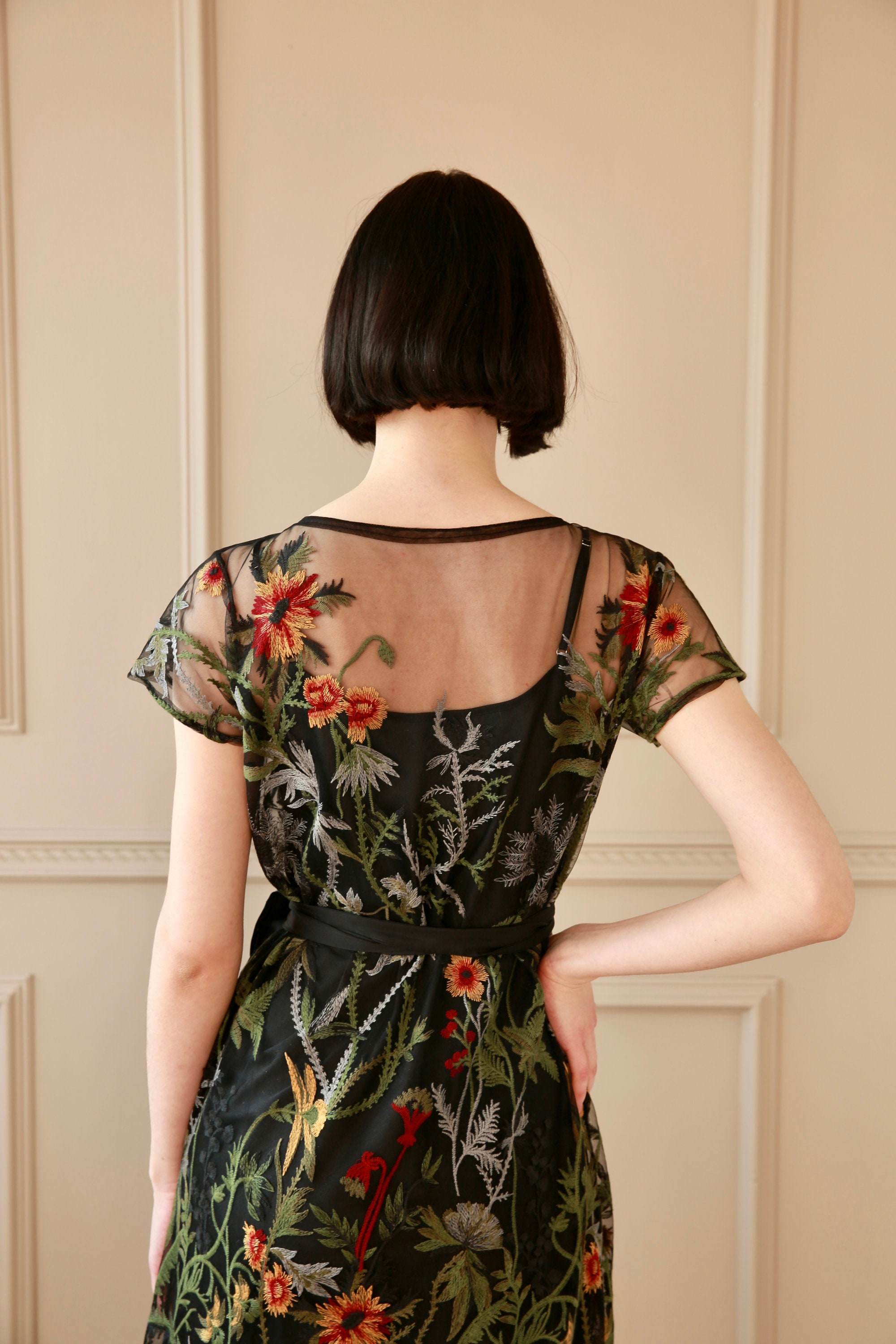 Wildflower Embroidered Dress - Etsy Wildflower Embroidered Dress - Etsy