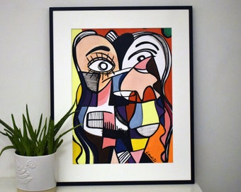 Art Abstrait Art Contemporain Peinture Abstraite Dessin Etsy