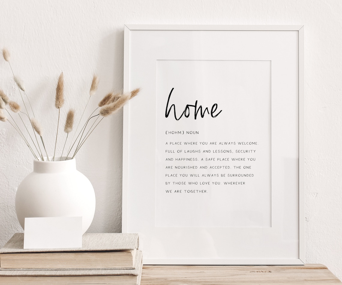 Home Definition Print Home Printable Art Prints for the Etsy