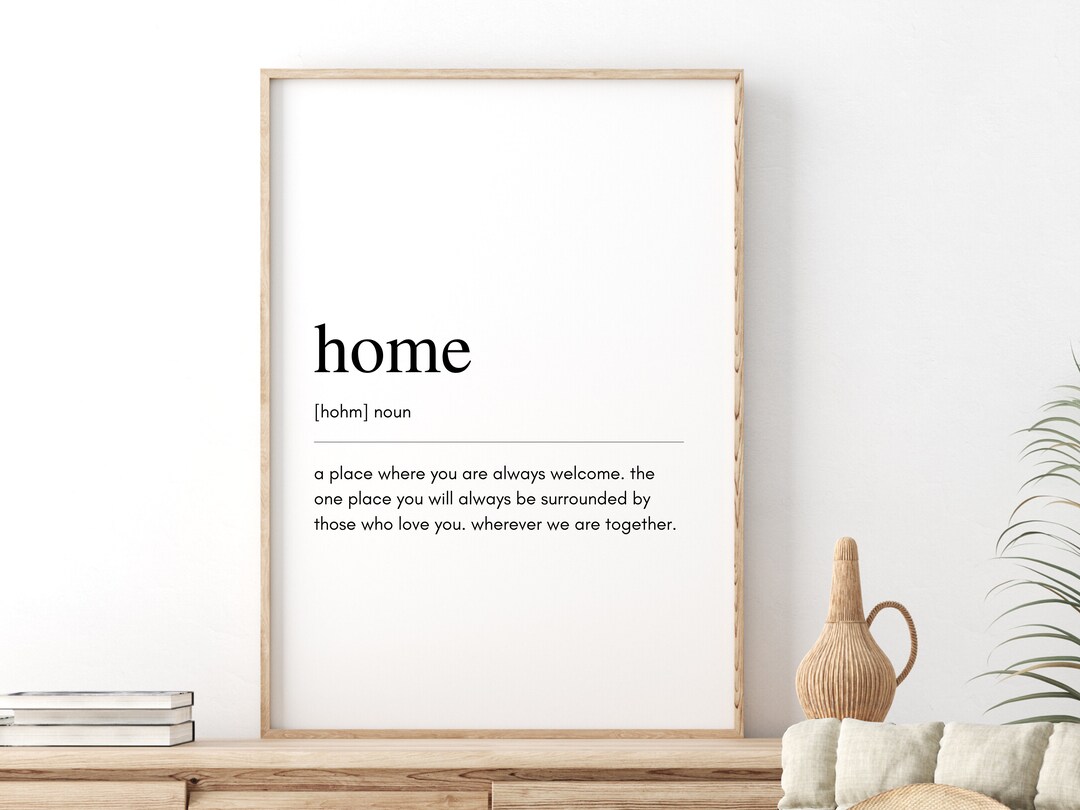 Home Definition Print, Home Printable Art, Home Digital Print, Home