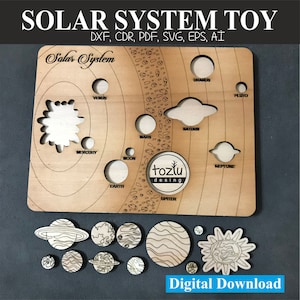 Solar System Toy Vector Laser cut file