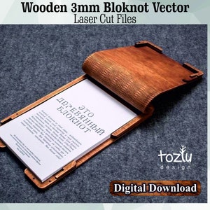 Laser Cut Wooden Svg 3mm Bloknot Vector File