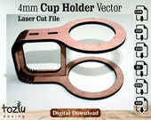 4mm Mdf Cup Holder Laser Cut Vector File