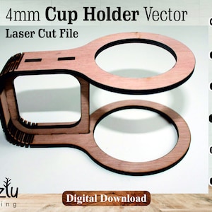 4mm Mdf Cup Holder Laser Cut Vector File