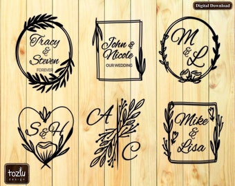Paquete de archivos SVG de coronas florales, patrón para llavero, uso comercial (descarga digital)