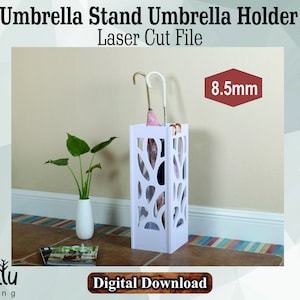 Wooden Laser Cut Umbrella Stand Umbrella Holder Vector File Svg Cdr Dxf