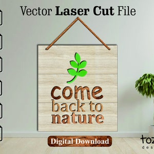 Wooden Desing Sing Laser Cut Vector File