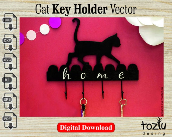 Cat Key Holder - Laser Cutting File