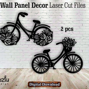 Wall Panel Bicycle Svg Wall Decor Cnc files DXF, CDR, SVG, dxf files for cnc, laser cut files, vector files, vector cutting plan