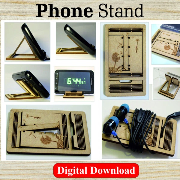 Phone Stand Vector Laser Cut File