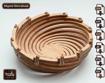 Sperrholz Obst PlatteSvg Laser Cut Files Glowforge Holz Obst Platte dxf cdr ai pdf