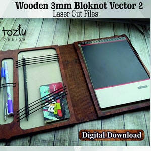 Laser Cut Wooden Svg 3mm Bloknot Vector File