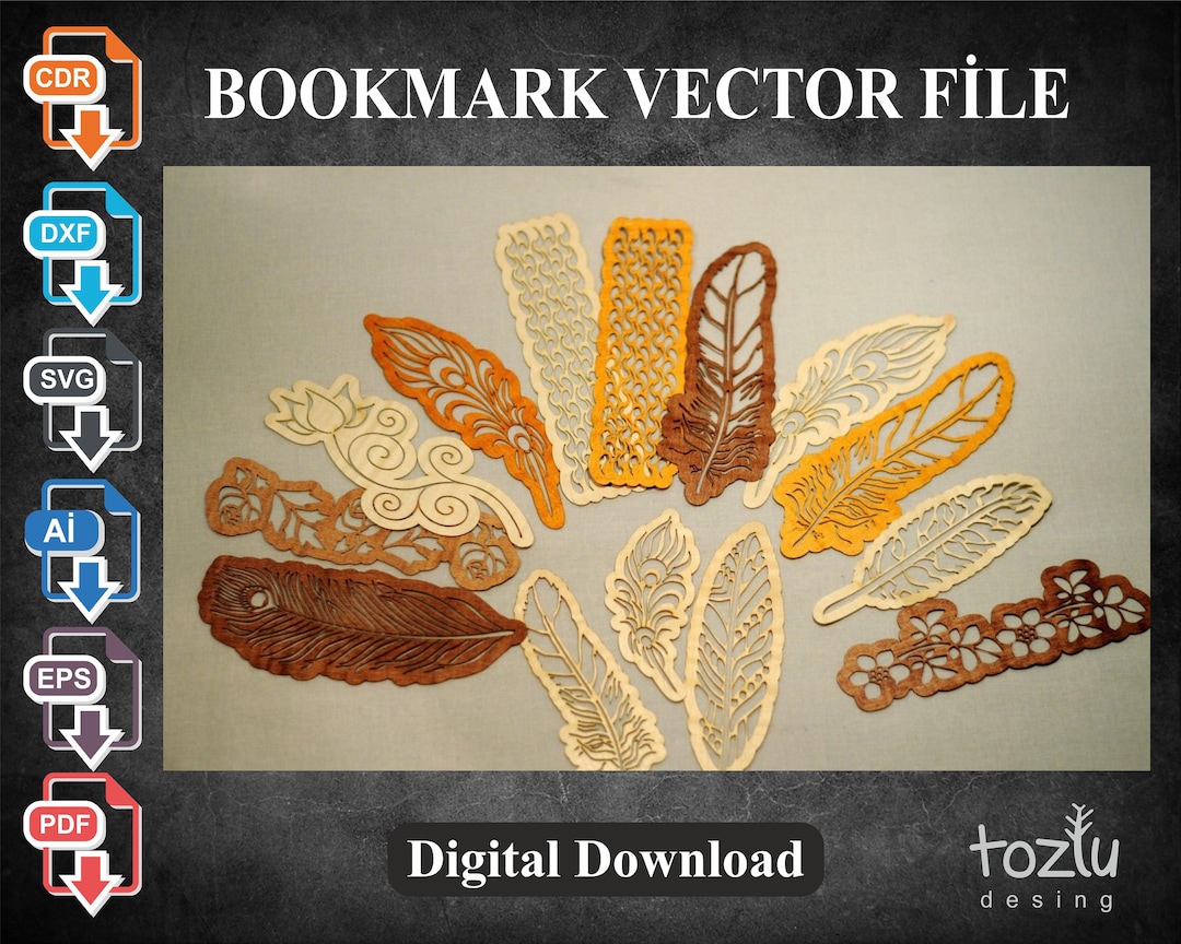 Bookmark Vector File (cdr Svg Eps Ai Pdf) - Etsy