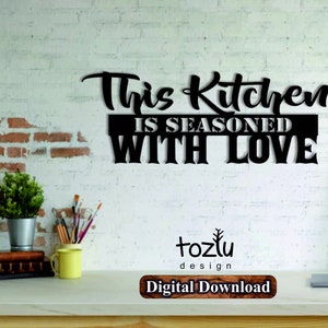 Kitchen Laser Cut Wall Decor Vector svg cdr dxf ai pdf eps files