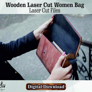 Holz Svg Laser Cut Damen Tasche Dxf Cdr Vektor Datei