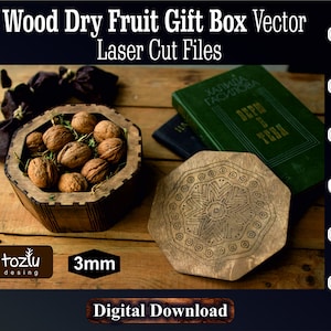 Laser Cut Wood Dry Fruit Gift Box Vector File Svg Cdr Dxf