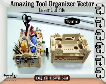 Amazing Tool Organizer Laser Cut Vector Svg Cdr Dxf