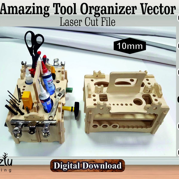 Amazing Tool Organizer Laser Cut Vector Svg Cdr Dxf