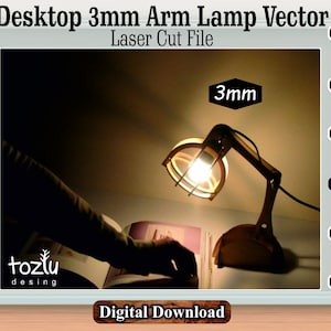 Laser Cut Arm Lamp Desing Vector File Svg Cdr Dxf