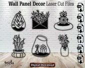 Cactus Wall Panel Decor, Laser Cut CNC Files (Digital Download)