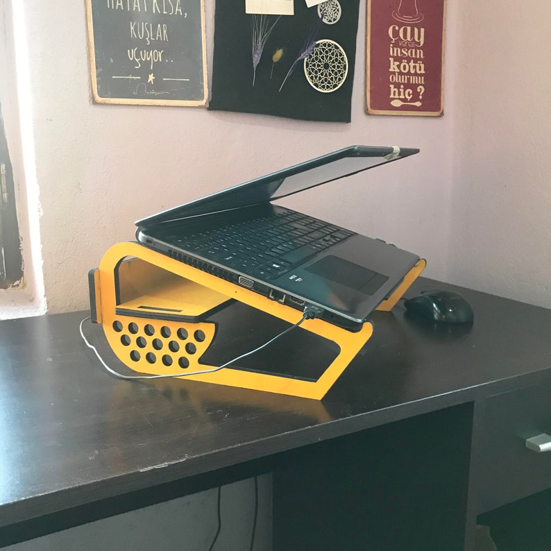 Wooden Laptop Stand Laser Cut Vector File Svg Dxf Cdr 8mm Etsy