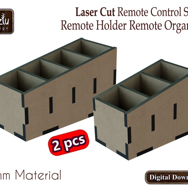 Laser Cut Remote Control Stand Remote Holder Remote Organiser Glowforge Svg Dxf Pdf Ai Cdr Vector File Digital INSTANT DOWNLOAD