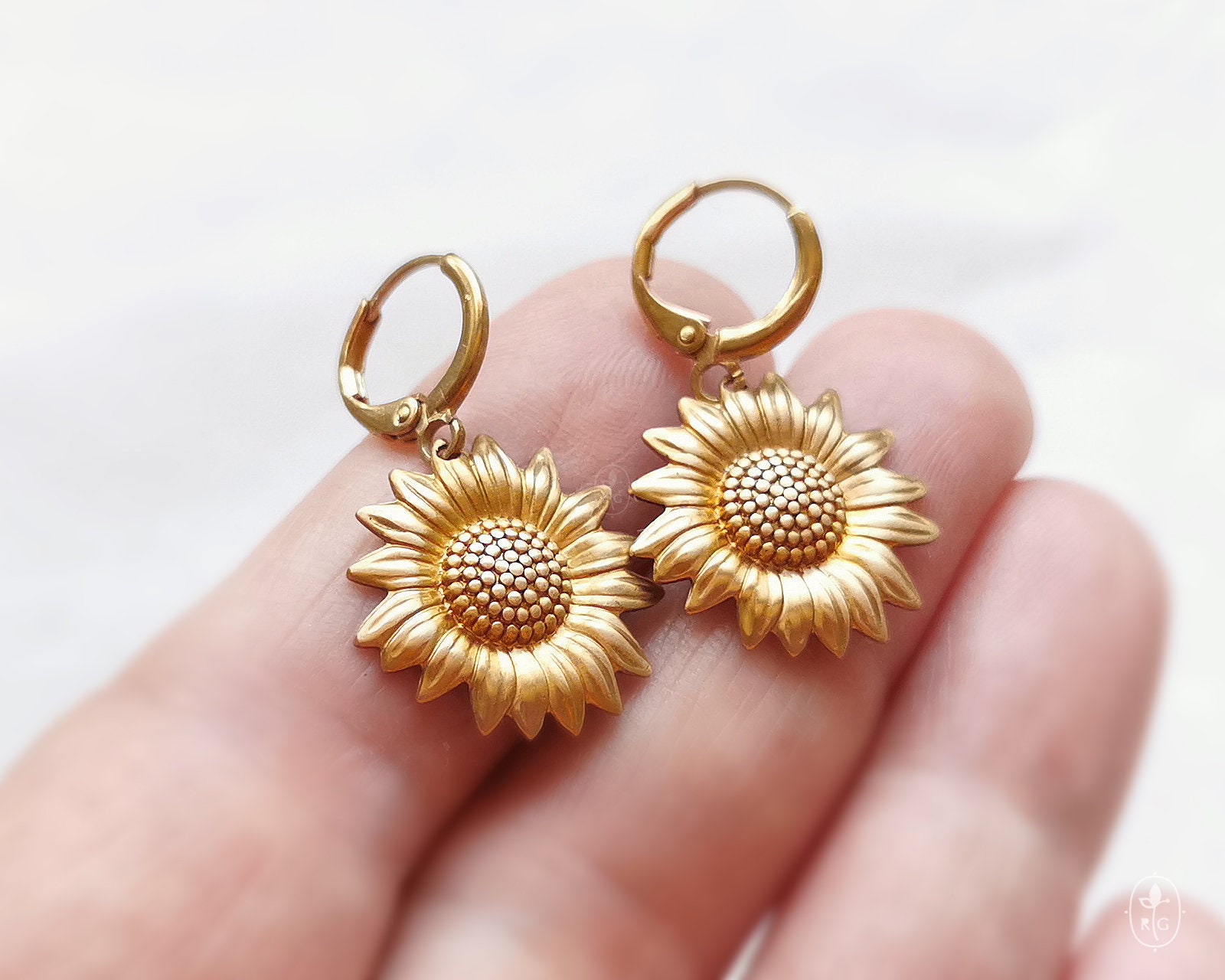 Sunflowers earrings Sunflower jewelry Statement earrings Etsy
