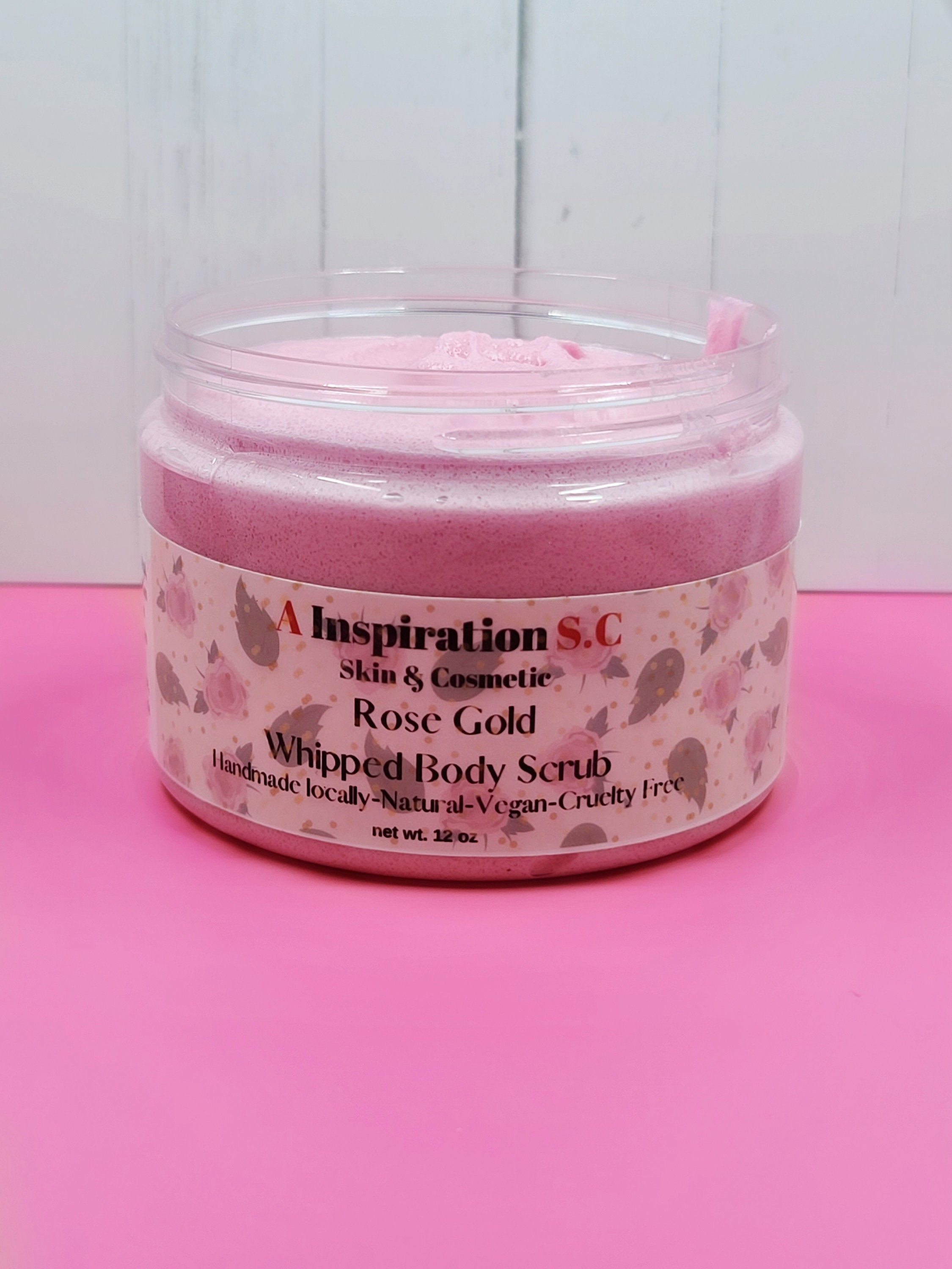 Rose Gold Whipped Body Scrub/Vegan Whipped Body Scrub/All Etsy