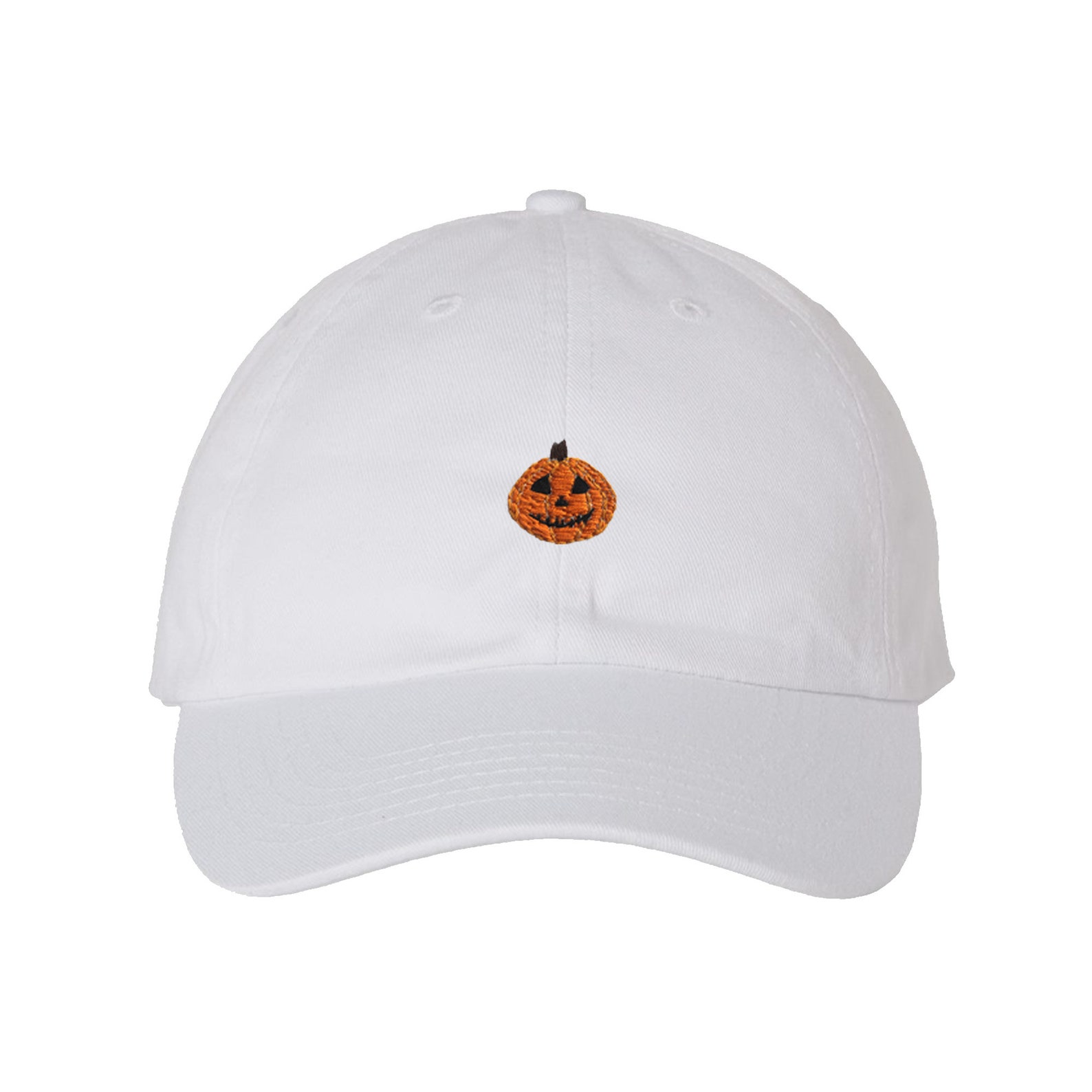 Hand Embroidered Jack O'lantern Hat | Halloween Cotton Ball Cap - Etsy