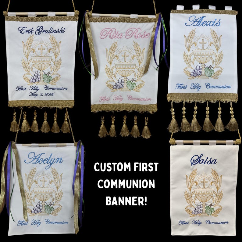 First Communion Banner - Etsy