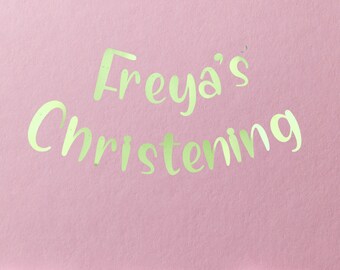 Personalised Christening Banner. Party decoration. Baptism Garland