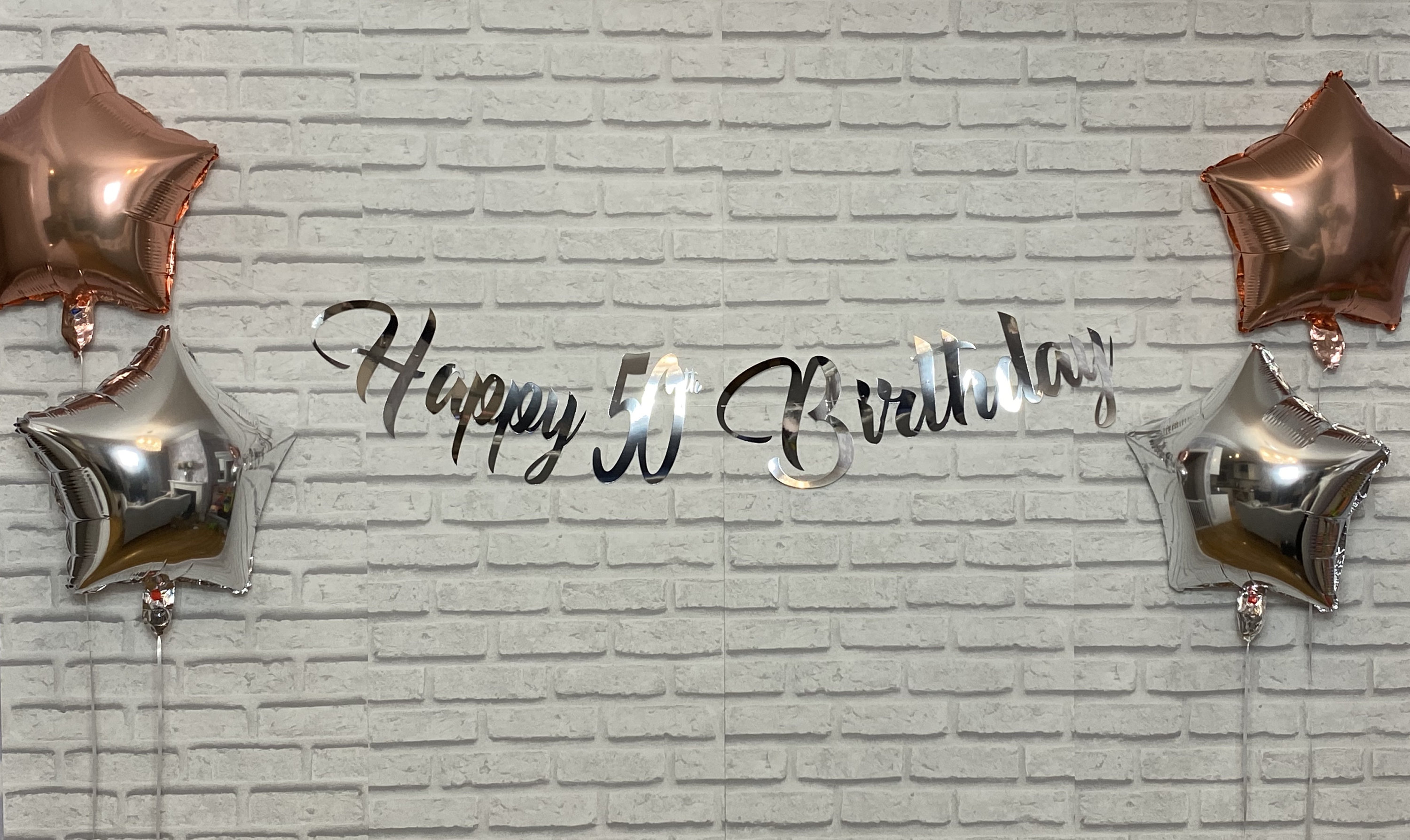 Happy 50th Birthday Banner. Custom Party bunting Decoration | Etsy