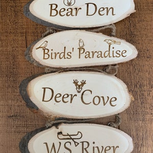 Classroom/ School Signs- Personalised Log Slice Hanging Door Plaques ...