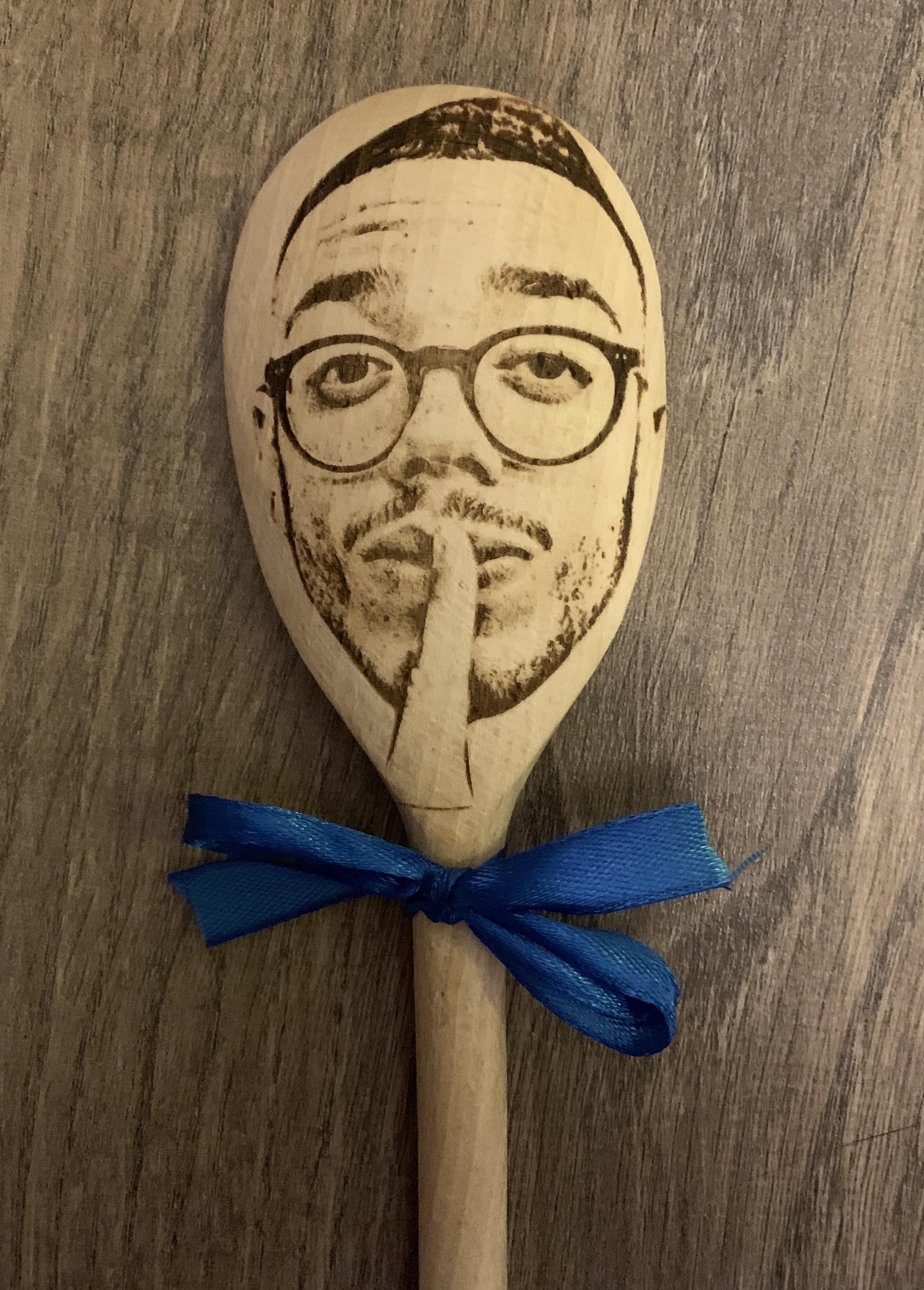 Any Face Engraved on a Spoon- Novelty Gift, Fun, Joke, Gag, Unique & Quirky! Mother's/Father's Day, Birthday, Christmas Gift Idea.