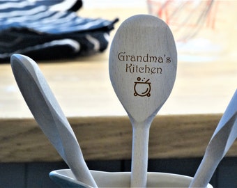 Personalised Wooden Spoon - Grandmas Kitchen Design