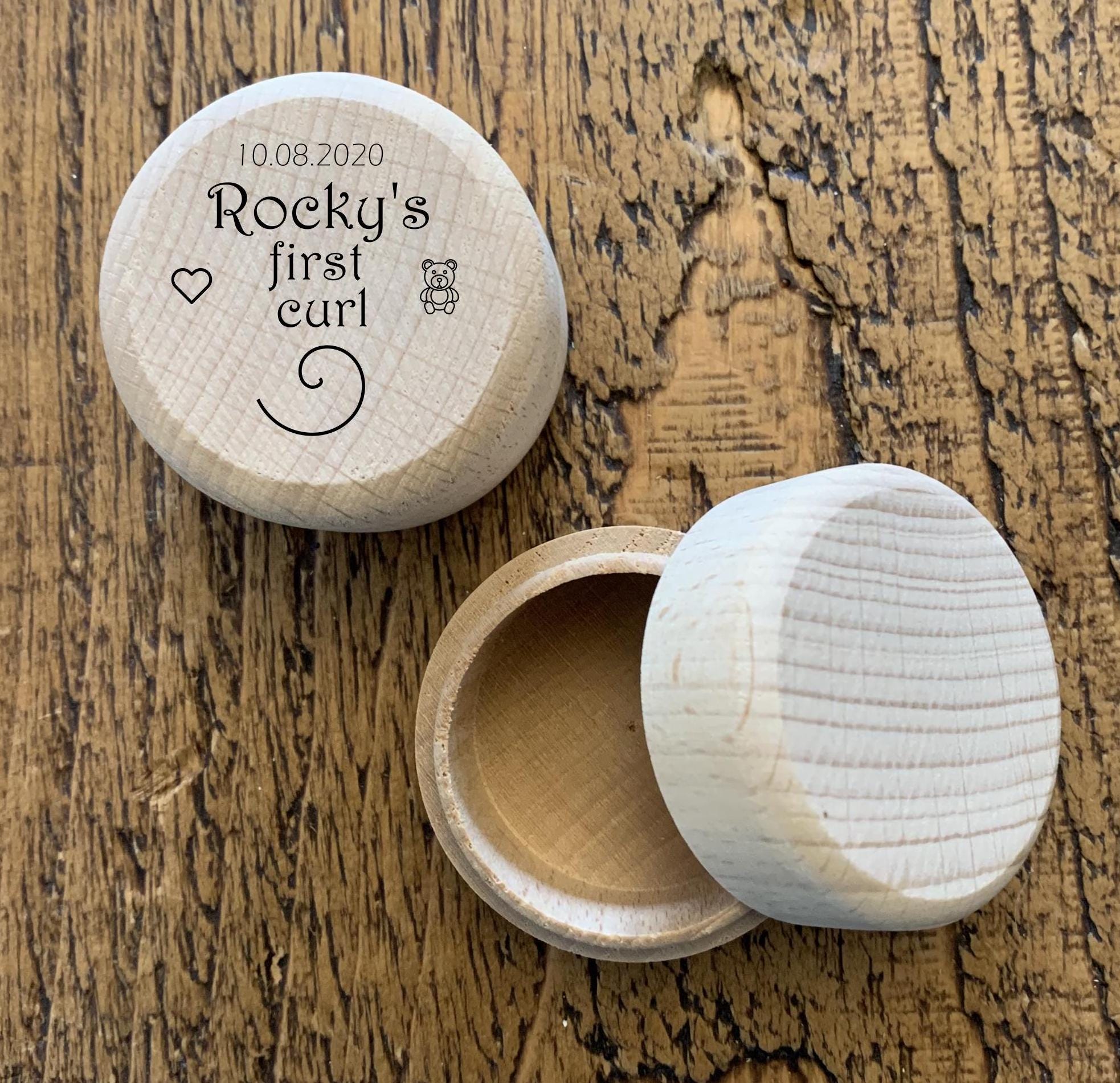 Baby's First Haircut Keepsake Box, Personalised Wooden Gift Idea ...