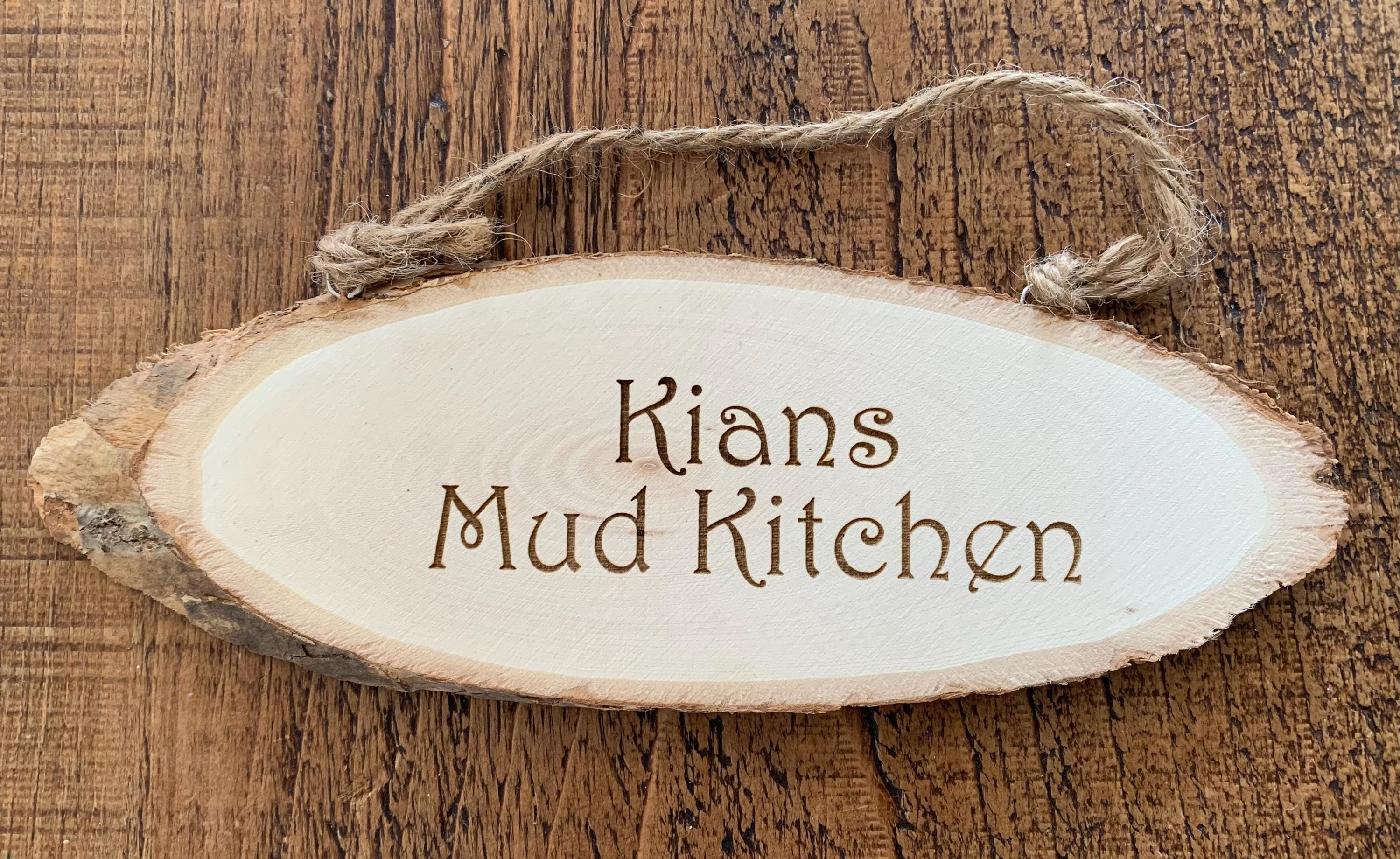 Personalised Log Slice Hanging Door PlaquesSign - Choose Your Own Message