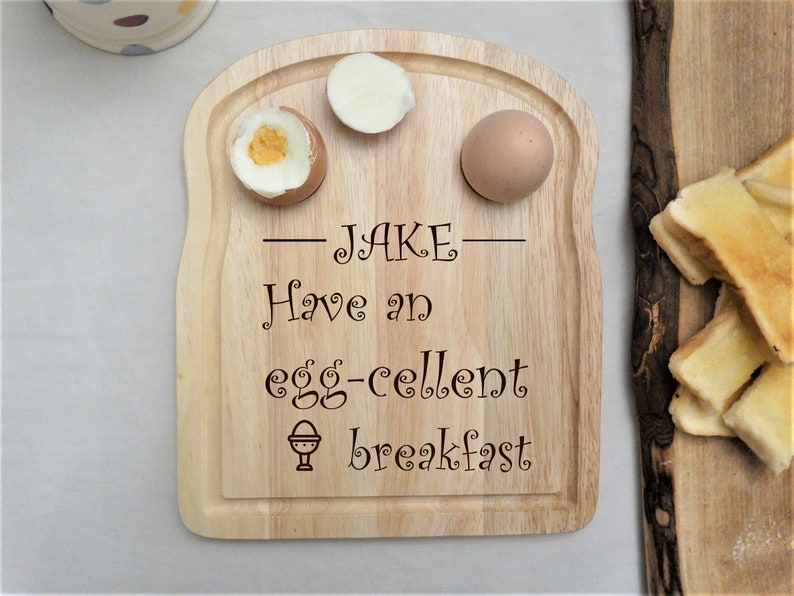 Personalised Boiled Egg and Soldiers Wooden Serving Board Etsy Ireland