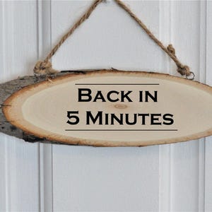 Closed Shop Sign- Back in 5 Minutes Door Sign for Shops, Offices, Café/ Restaurants & Businesses