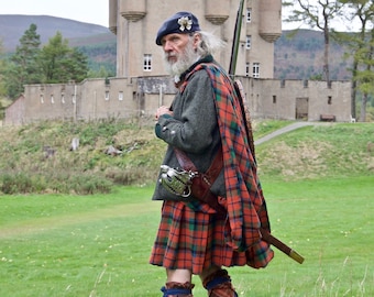 Men's Handmade Scottish Great Kilt Tartan Great Kilts For Men Available in 64 Tartans
