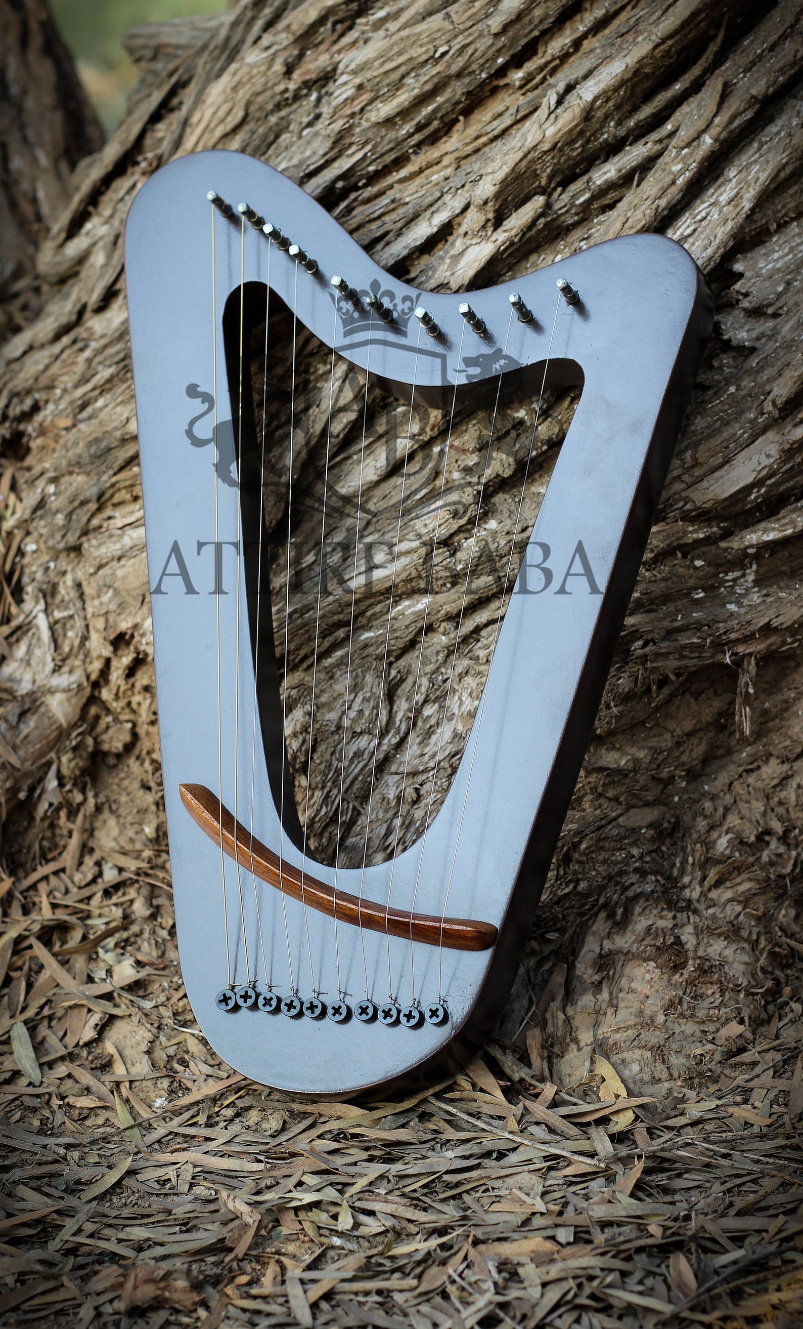 10 Metal Strings Lyre Harp Rosewood Handmade Triangle Lyres Etsy